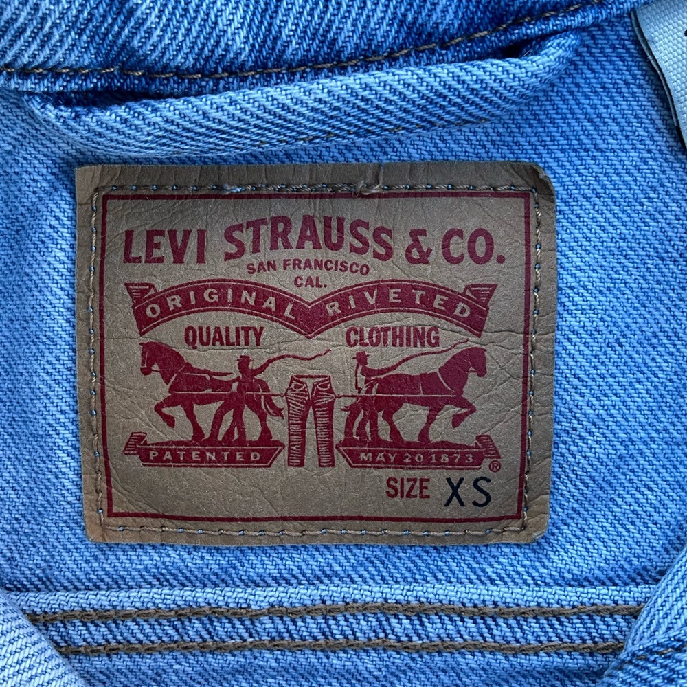 Levi's Women’s Jeanie Original Trucker Jean Jacket XS faded blue rigid cotton - Picture 11 of 11